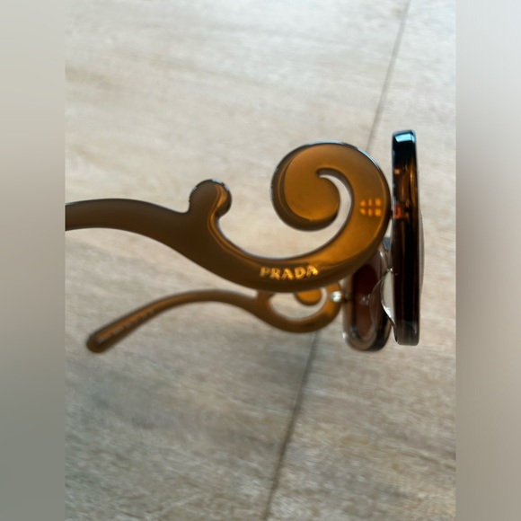 Prada Brown Swirl Baroque Sunglasses - Picture 3 of 5